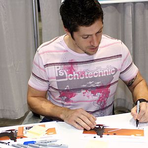 Ray Park signing a special picture for a friend.