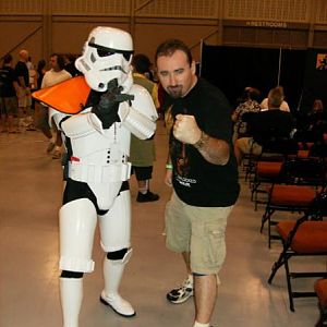 Gregory and a Sandtrooper