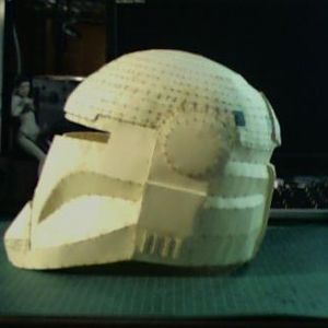 side view of the RC helmet, yet to be fiberglassed