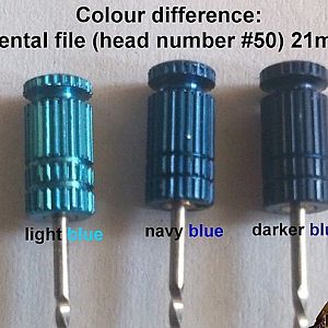 Colour Difference: dental file Head Number #50 21mm